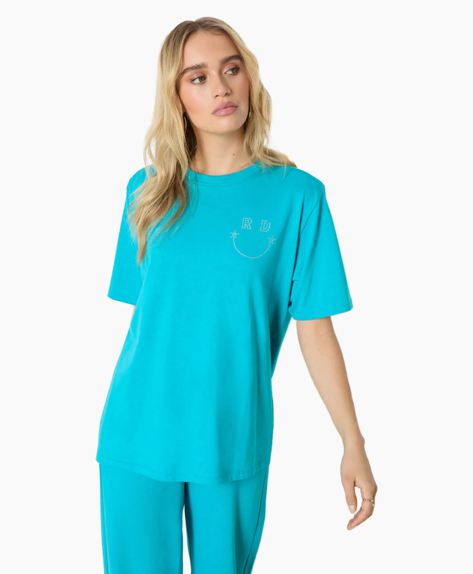 Dames Refined Department T-Shirts & Tops*T-Shirt Korte Mouw Mexie Blauw