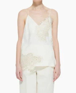 Dames Róhe T-Shirts & Tops*Rohe Top Lace Camisole Ecru