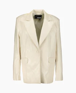 Dames Rotate Blazers*Blazer Textured Oversized Wit