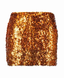 Dames Rotate Rokken*Minirok Sequins Mini Oranje