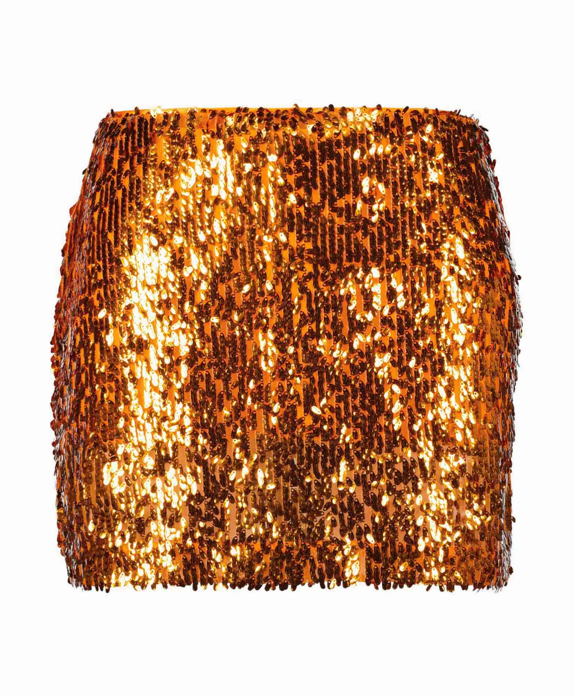 Dames Rotate Rokken*Minirok Sequins Mini Oranje