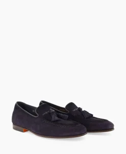 Heren Santoni Instappers*Loafer Doodling-Rvr Donker Blauw
