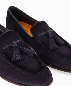 Heren Santoni Instappers*Loafer Doodling-Rvr Donker Blauw