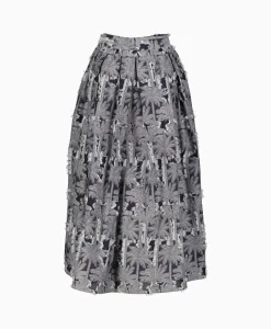 Dames Sara Roka Rokken*Midi Rok Divonne Grijs