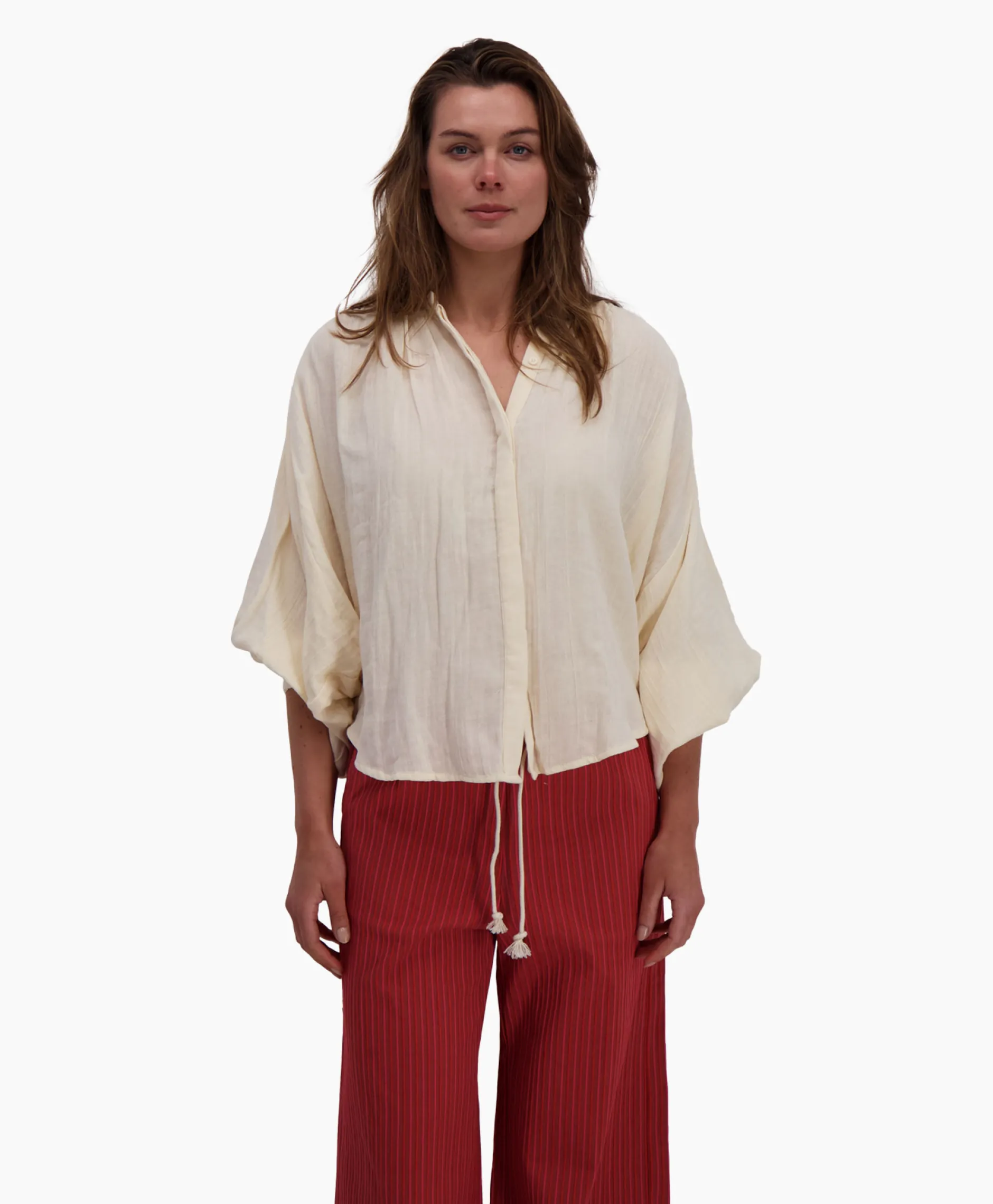 Dames Sea Me Happy Blouses*Blouse Balloon Resort Beige