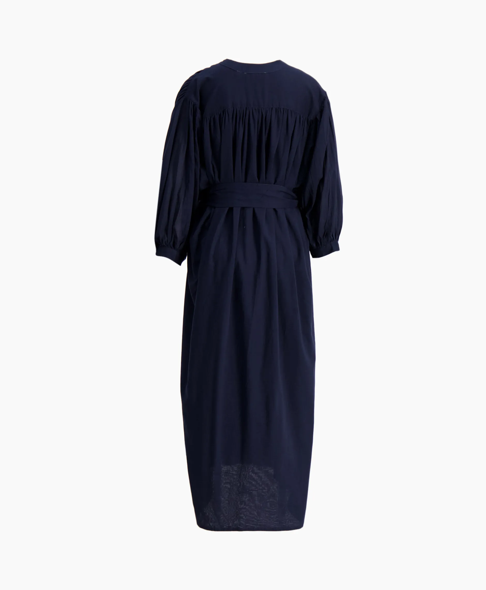 Dames Sea Me Happy Jurken*Maxi Jurk Balloon Long Double Layered Donker Blauw