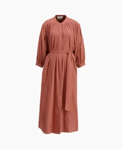 Dames Sea Me Happy Jurken*Maxi Jurk Balloon Long Double Layered Bruin