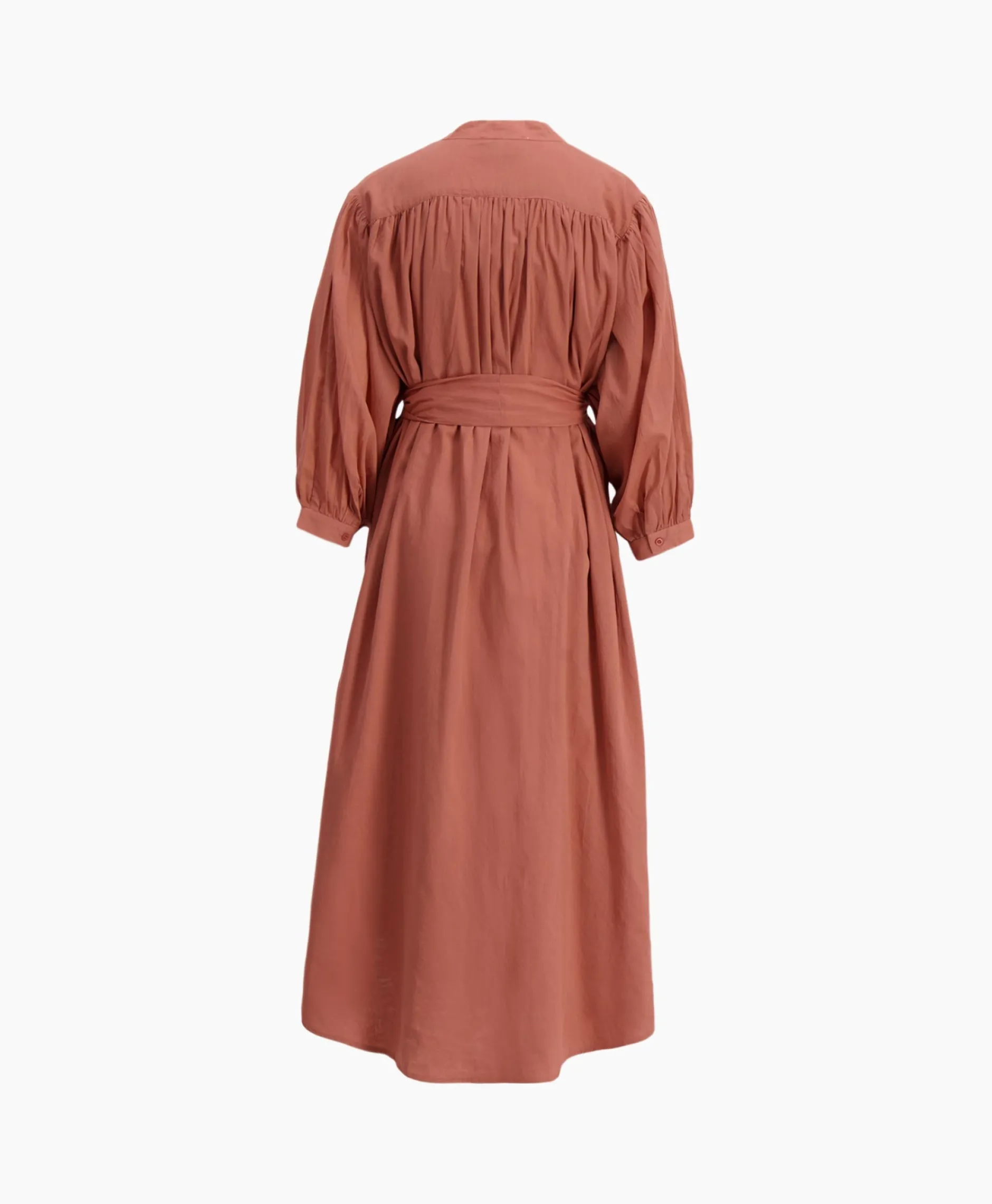 Dames Sea Me Happy Jurken*Maxi Jurk Balloon Long Double Layered Bruin