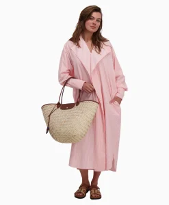 Dames Sea Me Happy Jurken*Maxi Jurk Penelope Woven Striped Rose