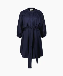 Dames Sea Me Happy Jurken*Mini Jurk Balloon Short Double Layered Donker Blauw