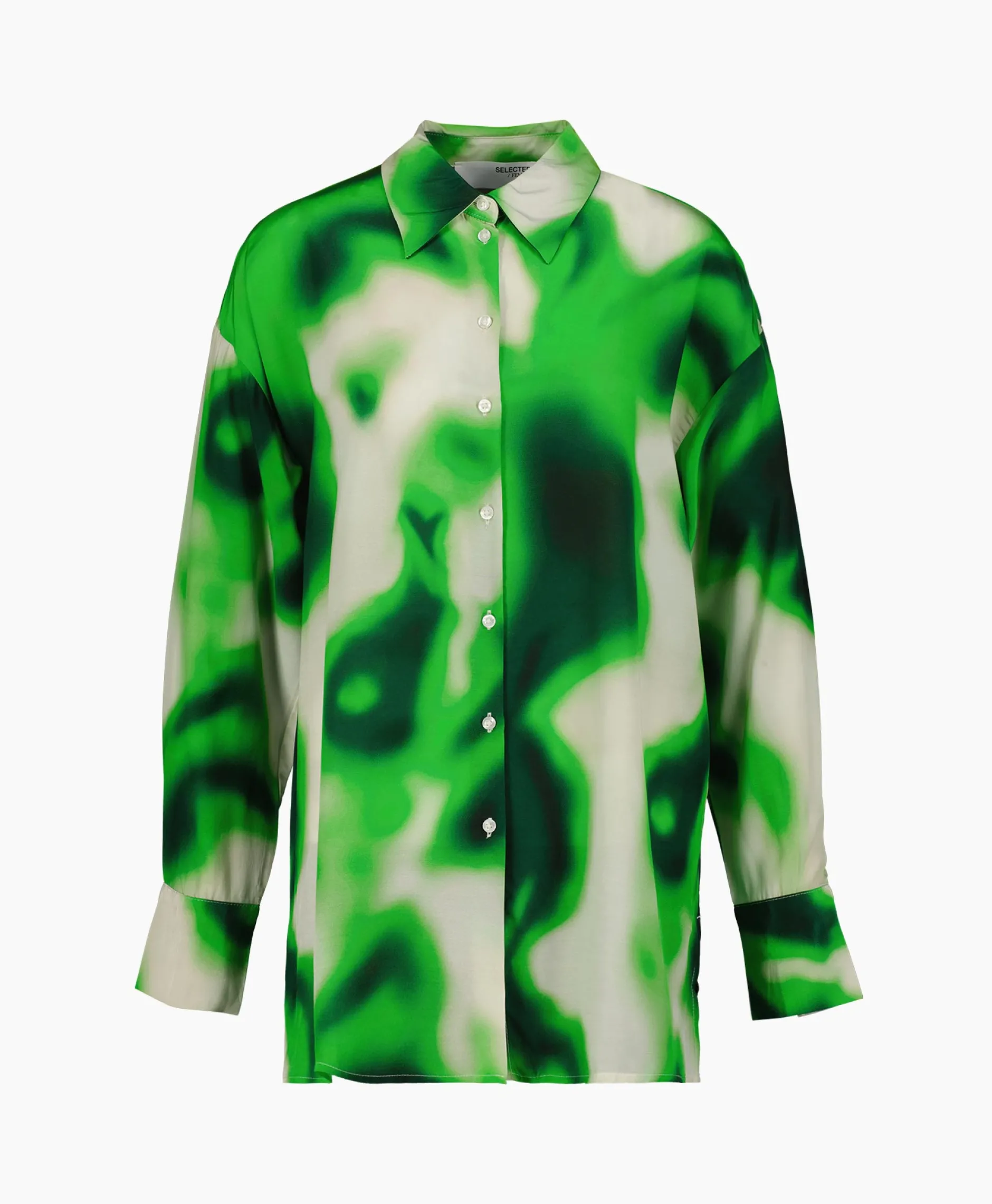 Dames Selected Femme Blouses*Blouse Claudine Ls Shirt B Groen