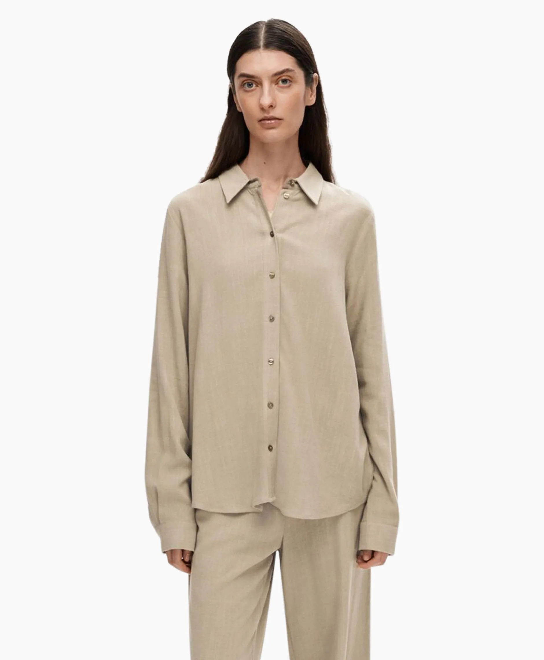 Dames Selected Femme Blouses*Blouse Viva Ls Shirt Noos Licht Grijs