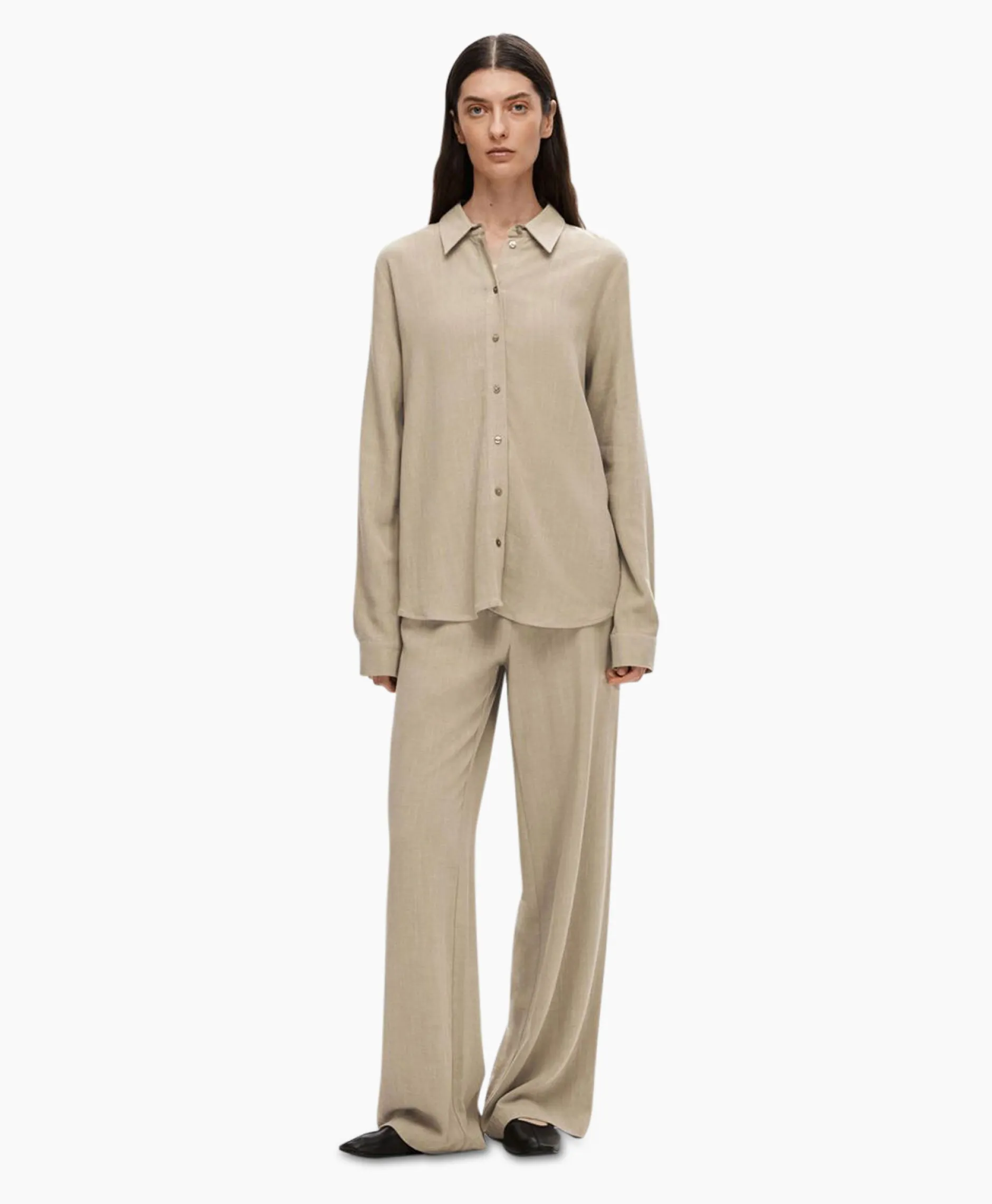 Dames Selected Femme Blouses*Blouse Viva Ls Shirt Noos Licht Grijs