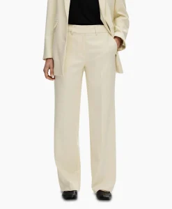 Dames Selected Femme Broeken*Broek Rita Mw Wide Pant Birch B Off White