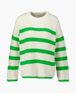 Dames Selected Femme Truien*Gebreide Trui Bloomie Ls Knit O-Neck B Noos Off White