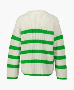 Dames Selected Femme Truien*Gebreide Trui Bloomie Ls Knit O-Neck B Noos Off White