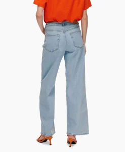 Dames Selected Femme Broeken*Jeans Alice-N Hw Wide Lon Sky Blue Jea Licht Blauw