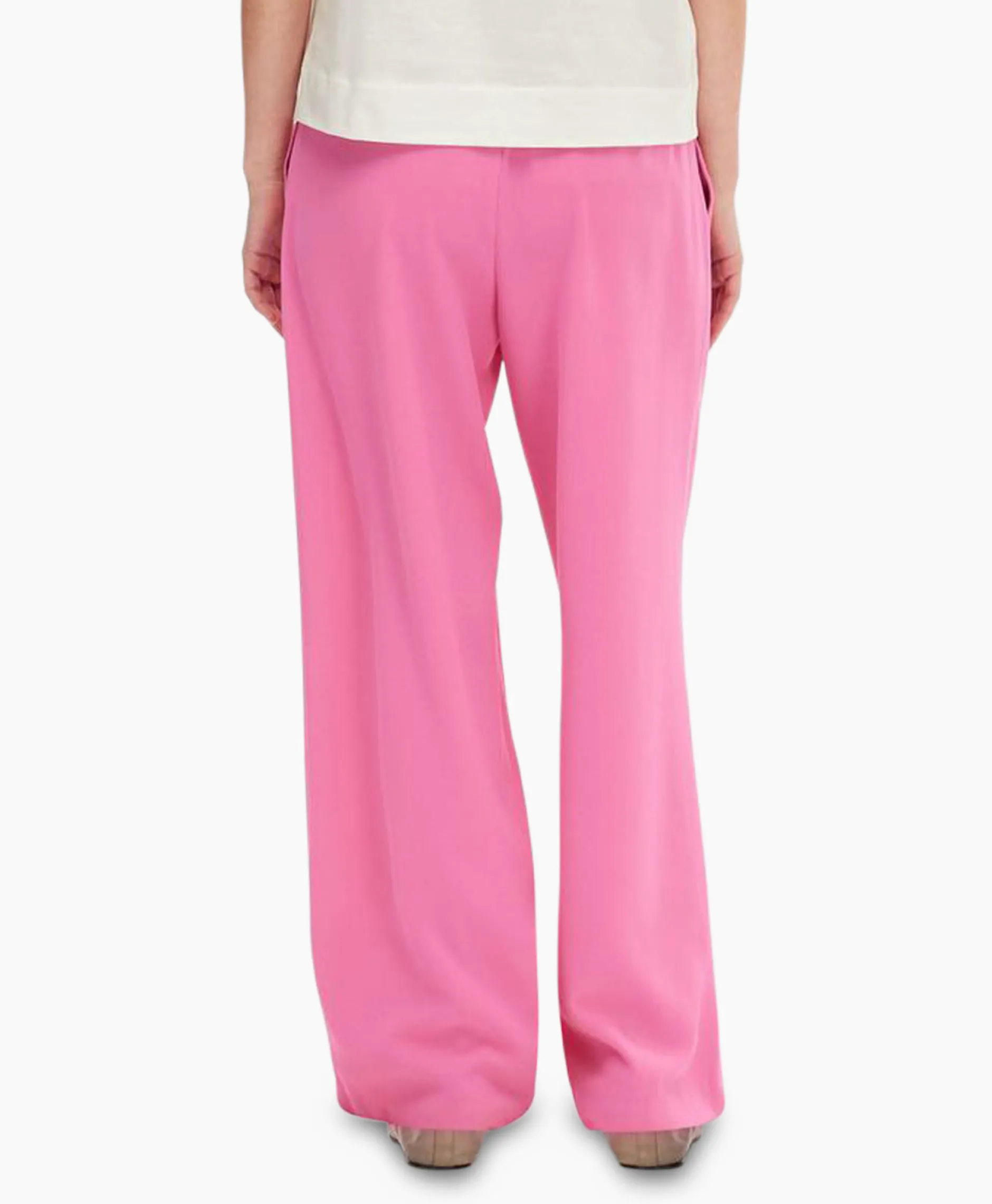 Dames Selected Femme Broeken*Pantalon Tinni-Relaxed Mw Wide Pant N Noo Roze