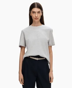 Dames Selected Femme T-Shirts & Tops*T-Shirt Essential Ssboxy Tee Noos Licht Grijs