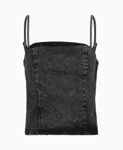 Dames Selected Femme T-Shirts & Tops*Top Doa-Dia Sl Denim Ex Grijs