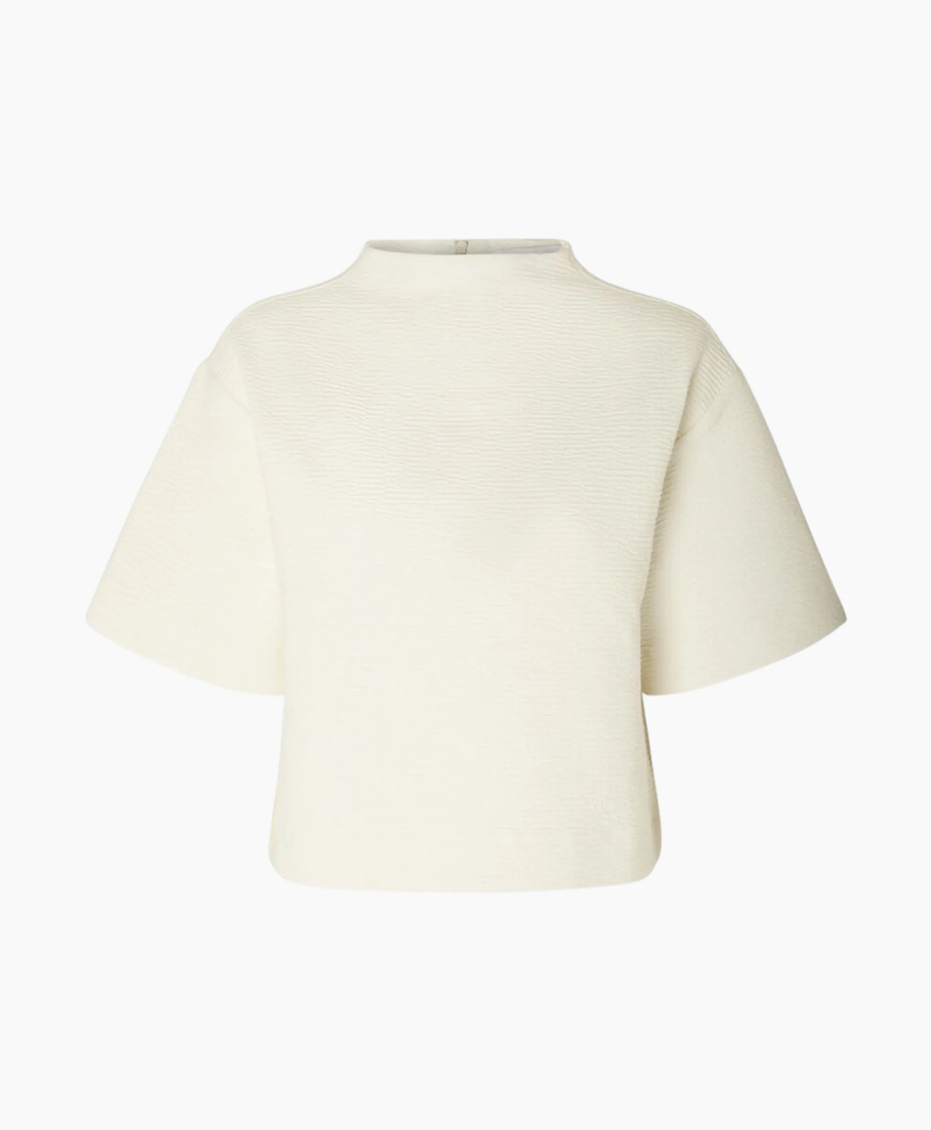 Dames Selected Femme T-Shirts & Tops*T-Shirt Korte Mouw Frankie 2/4 T-Neck Wit