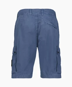 Heren Stone Island Broeken*Korte Broek L11Wa Donker Blauw