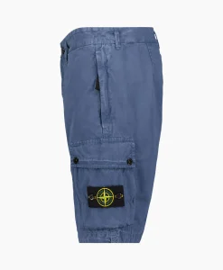 Heren Stone Island Broeken*Korte Broek L11Wa Donker Blauw