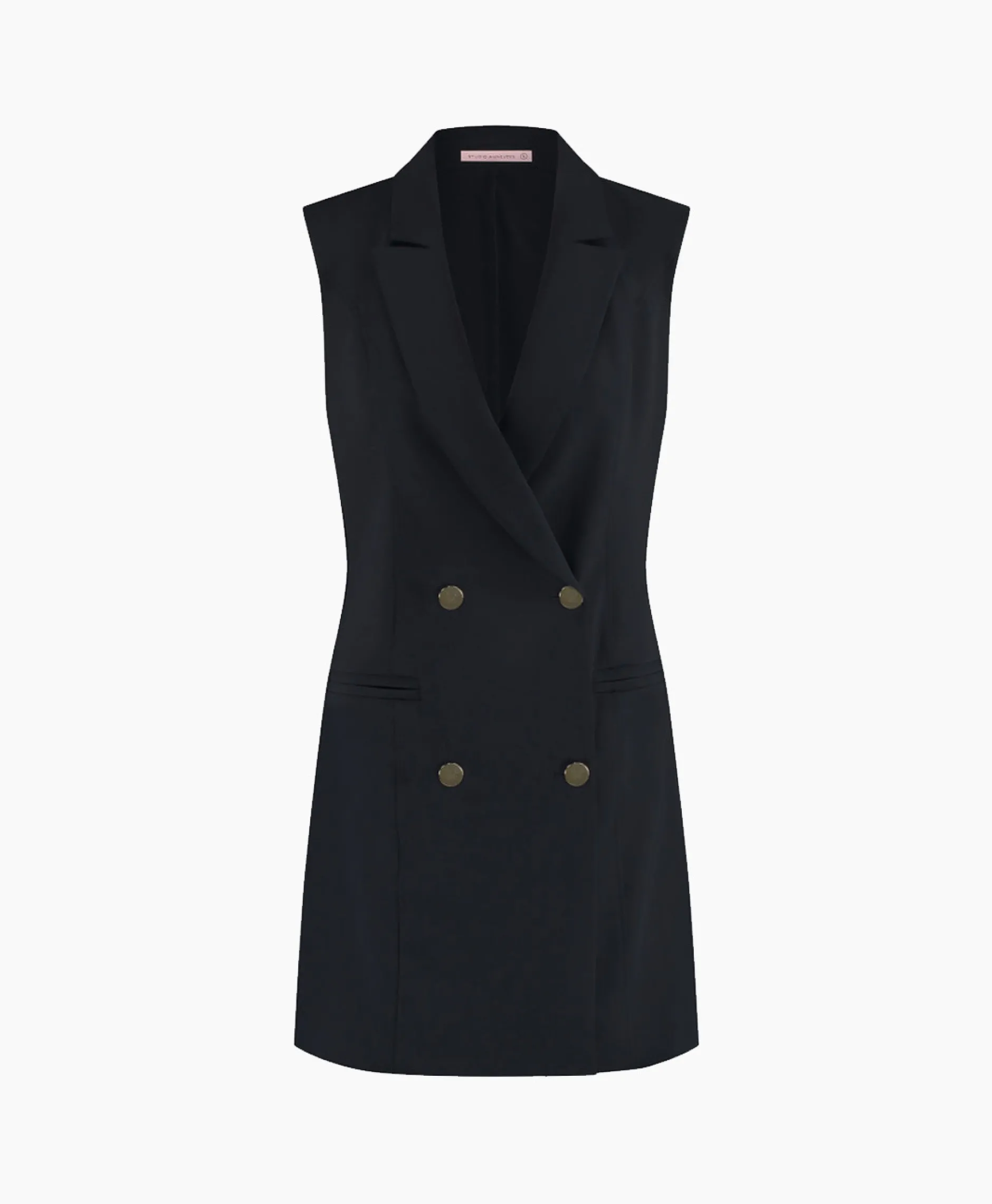 Dames Studio Anneloes Gilets*Blazer Jazzy Bonded Donker Blauw