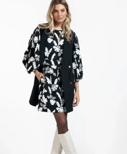 Dames Studio Anneloes Gilets*Blazer Jazzy Bonded Donker Blauw