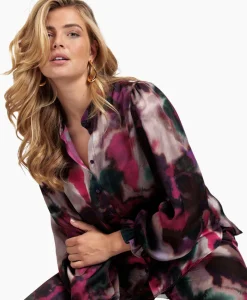 Dames Studio Anneloes Blouses*Blouse Fawn Fading Satin Pink