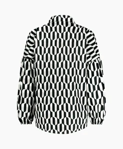 Dames Studio Anneloes Blouses*Blouse Havana Coffee Beans Zwart Dessin