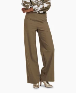 Dames Studio Anneloes Broeken*Broek Alex Bonded Trousers Bruin Dessin