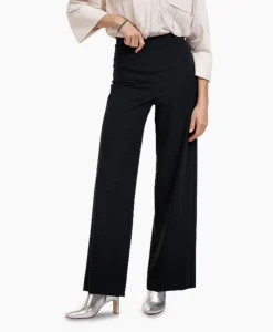 Dames Studio Anneloes Broeken*Broek Alex Bonded Mesh Trousers Zwart Dessin