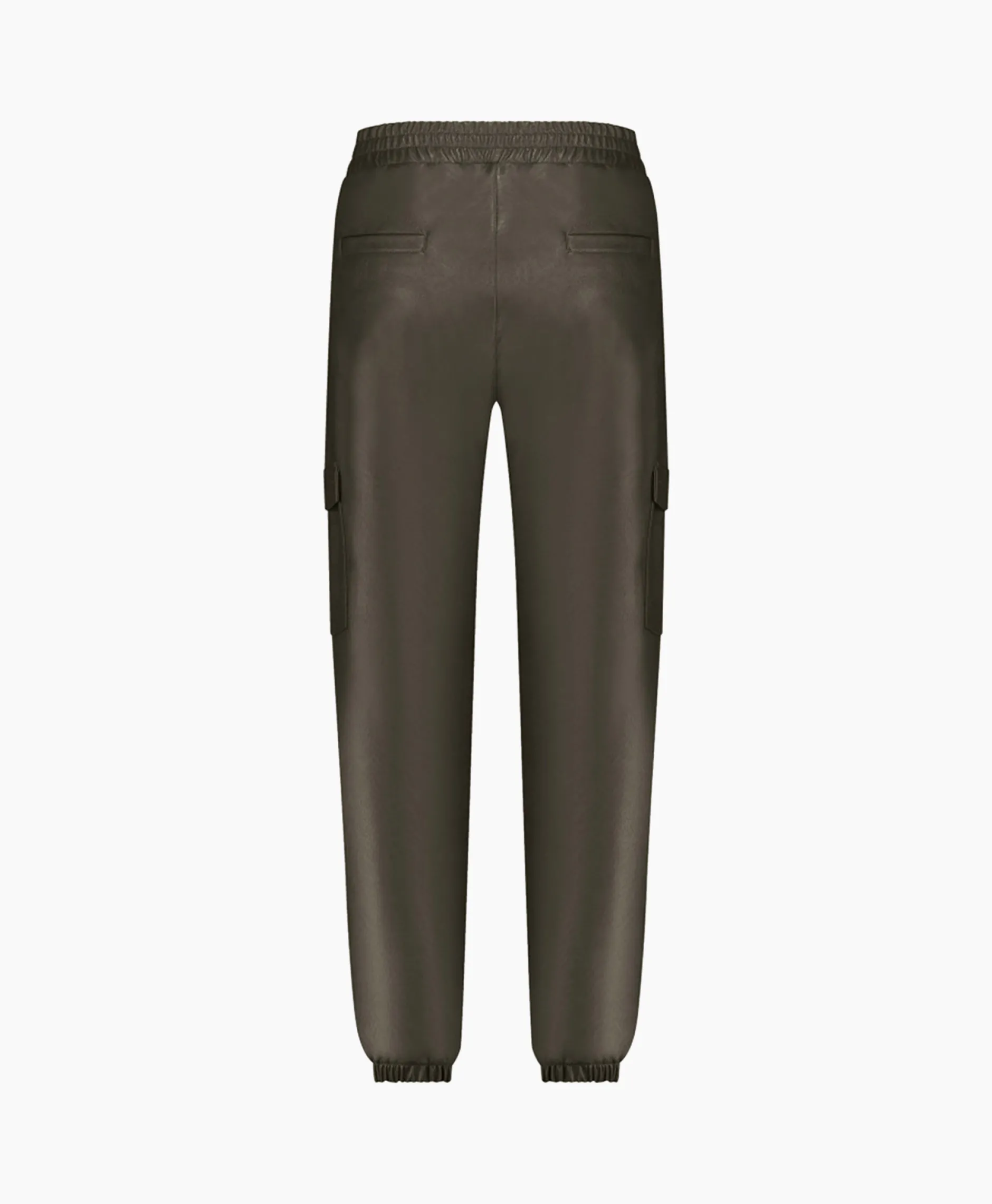 Dames Studio Anneloes Broeken*Broek Evi Leather Cargo Trousers Bruin Dessin