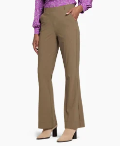 Dames Studio Anneloes Broeken*Broek Flair Bonded Trousers Bruin Dessin