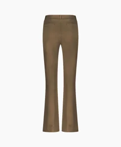 Dames Studio Anneloes Broeken*Broek Flair Bonded Trousers Bruin Dessin
