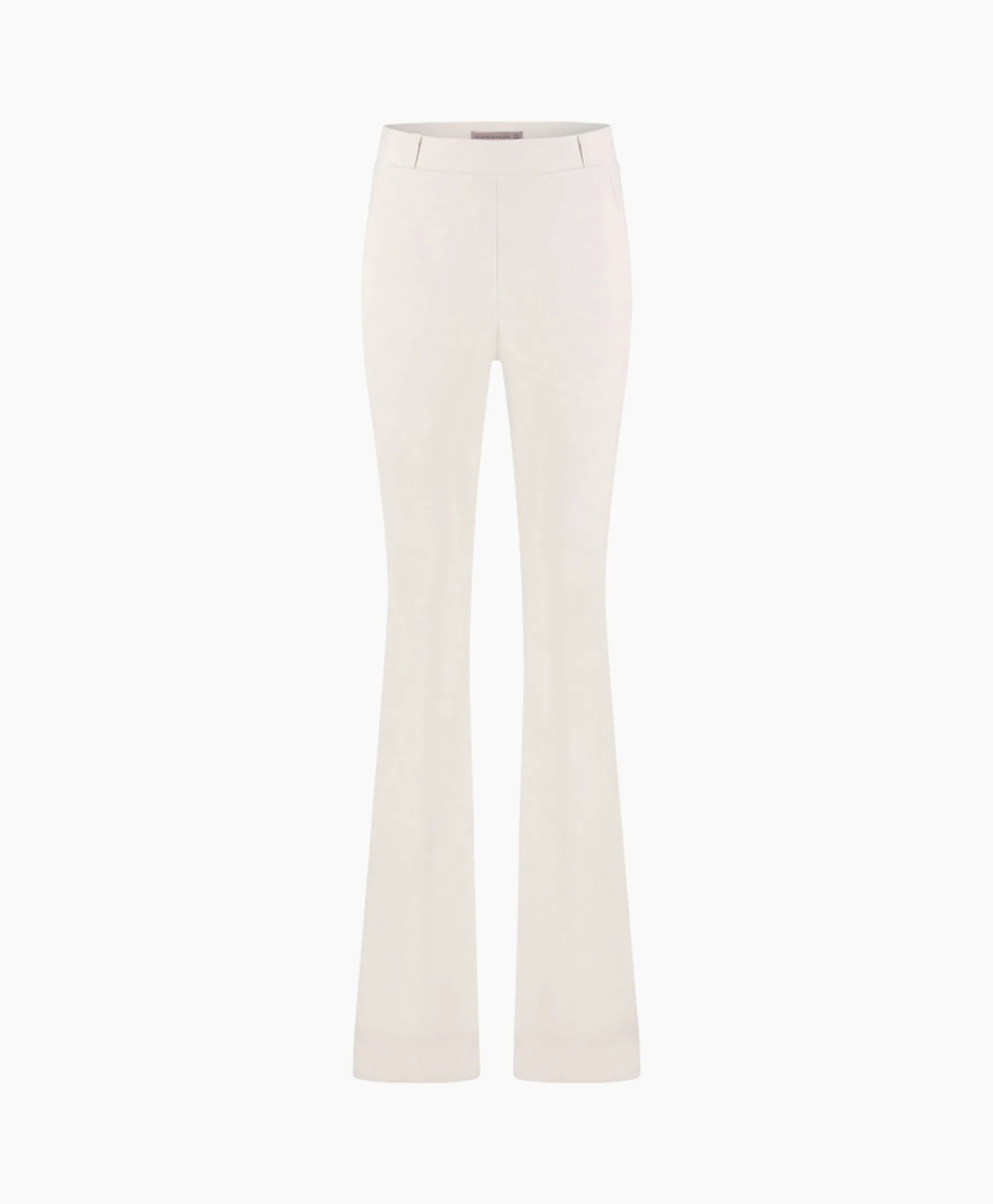 Dames Studio Anneloes Broeken*Broek Flair Long Shiny Bnd Trousers Off White