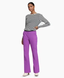 Dames Studio Anneloes Broeken*Broek Flair Bonded Trousers Paars