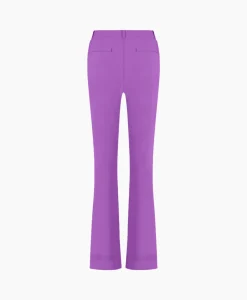 Dames Studio Anneloes Broeken*Broek Flair Bonded Trousers Paars