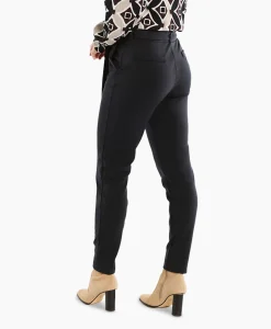 Dames Studio Anneloes Broeken*Broek Katlyn Shiny Bnd Trousers Zwart