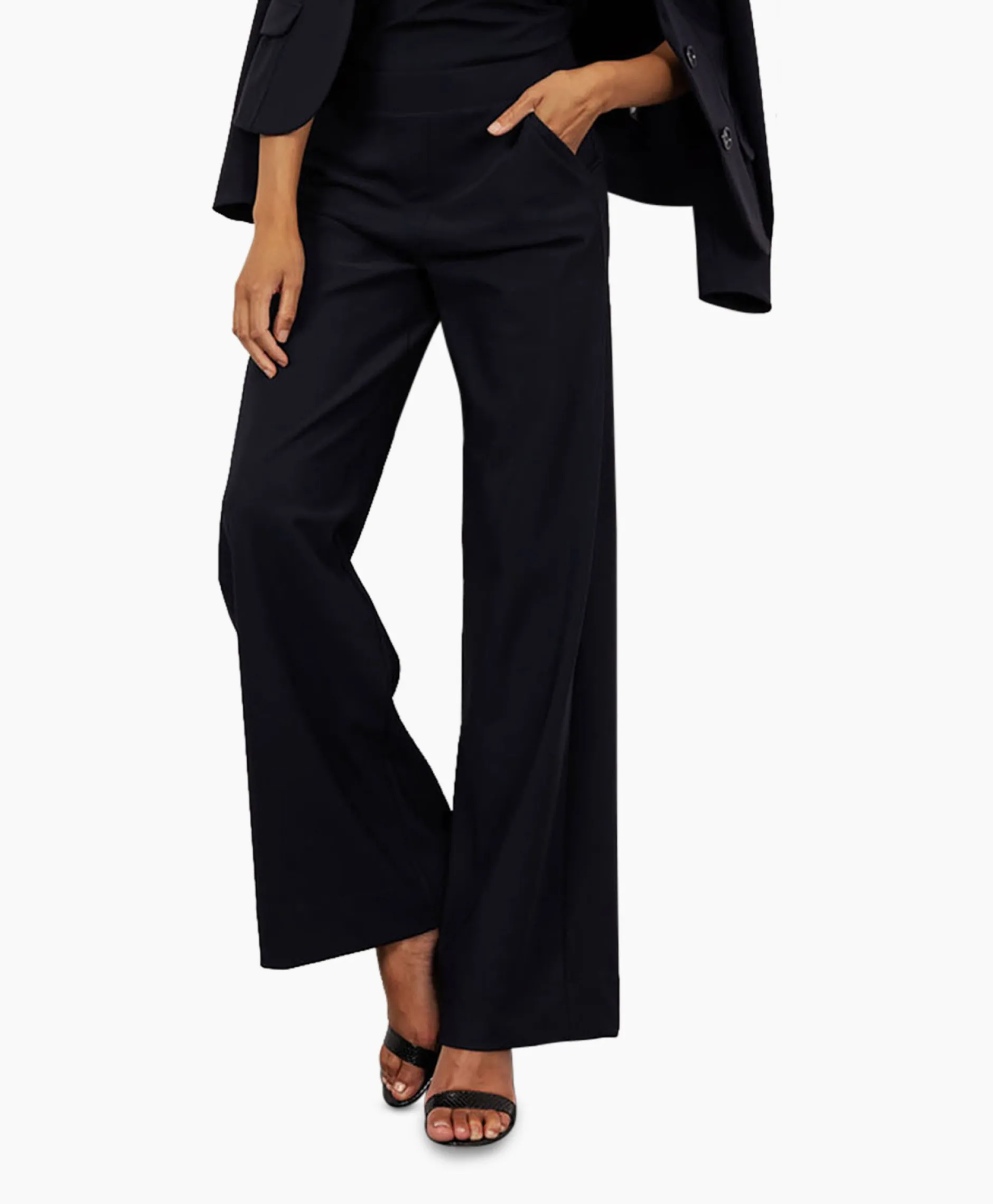 Dames Studio Anneloes Broeken*Broek Lexie Bonded Donker Blauw