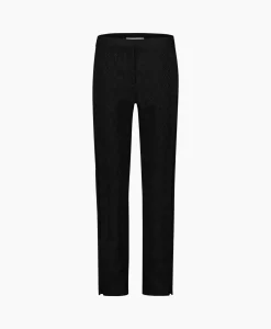 Dames Studio Anneloes Broeken*Broek Mira Ornament Jacquard Trousers Zwart
