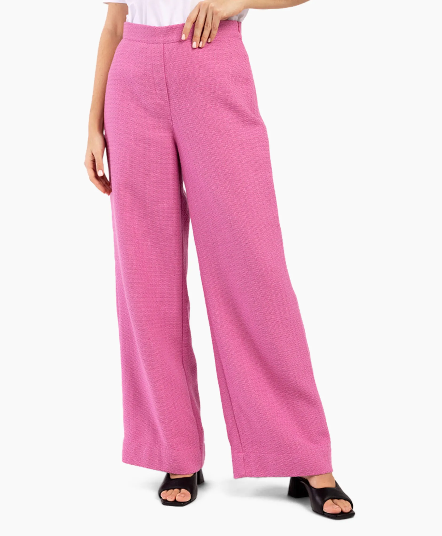 Dames Studio Anneloes Broeken*Broek Rasa Tweed Trousers Lila