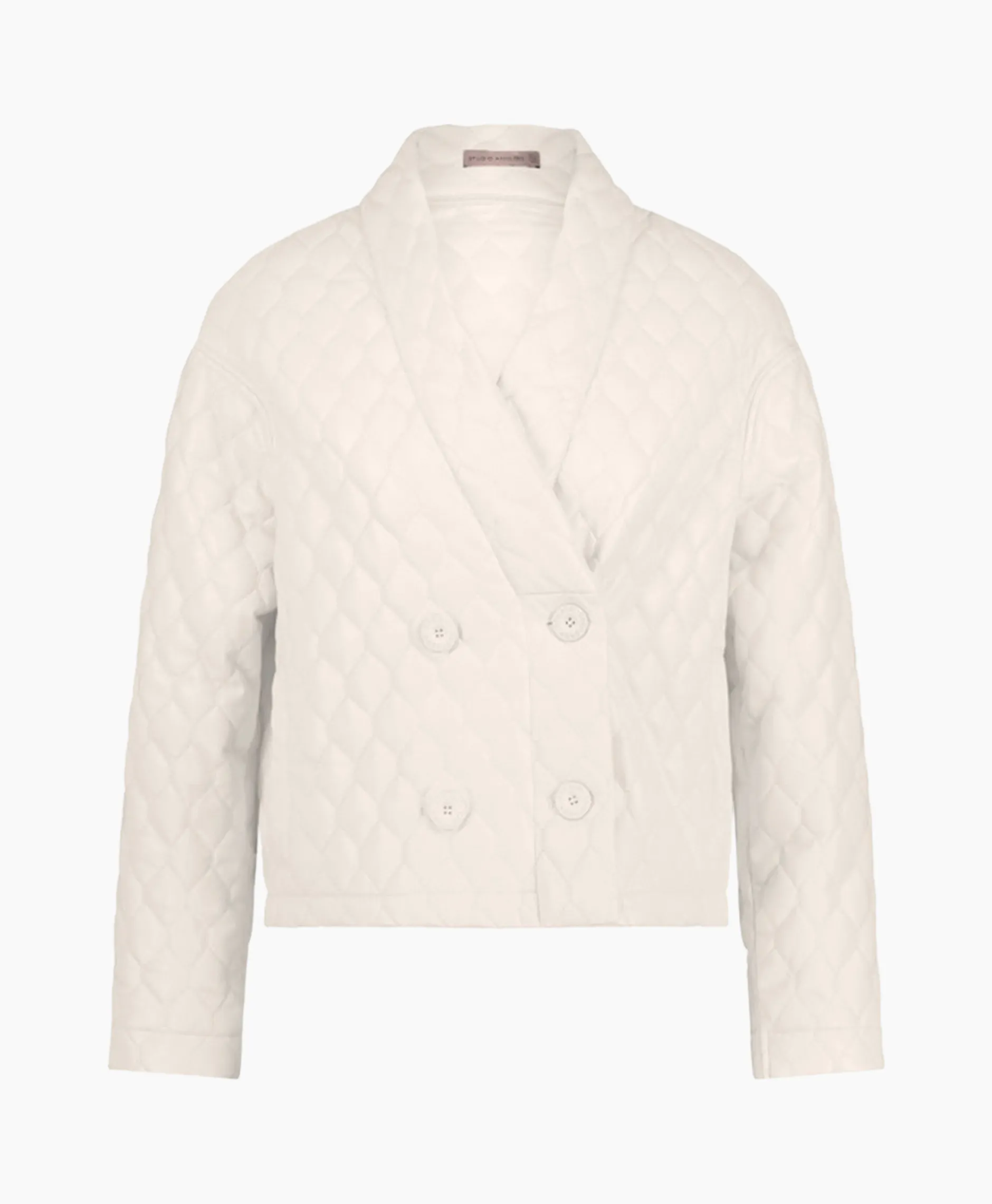 Dames Studio Anneloes Jassen*Jack James Quilted Leather Jacket Off White