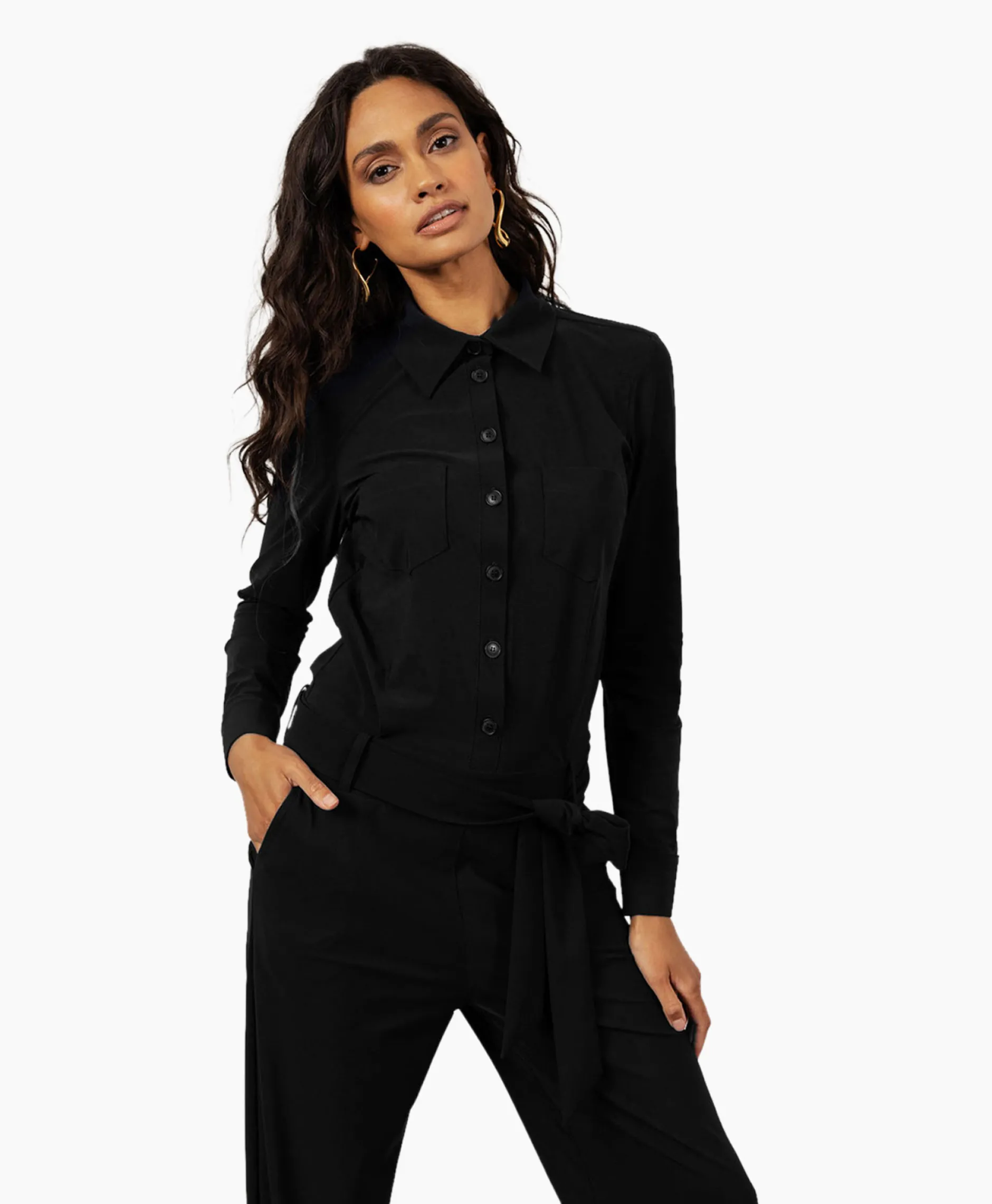 Dames Studio Anneloes Jumpsuits*Jumpsuit Angel Ls Zwart Dessin