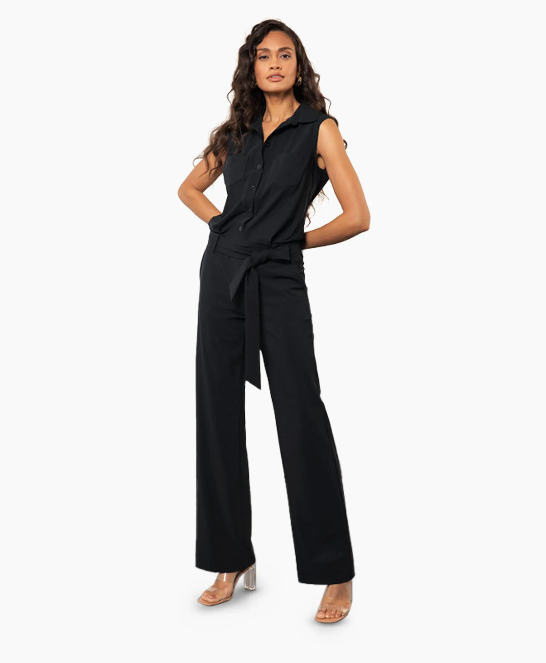 Dames Studio Anneloes Jumpsuits*Jumpsuit Angel Sls Zwart Dessin