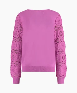 Dames Studio Anneloes Truien*Pullover Dinah Crochet Roze