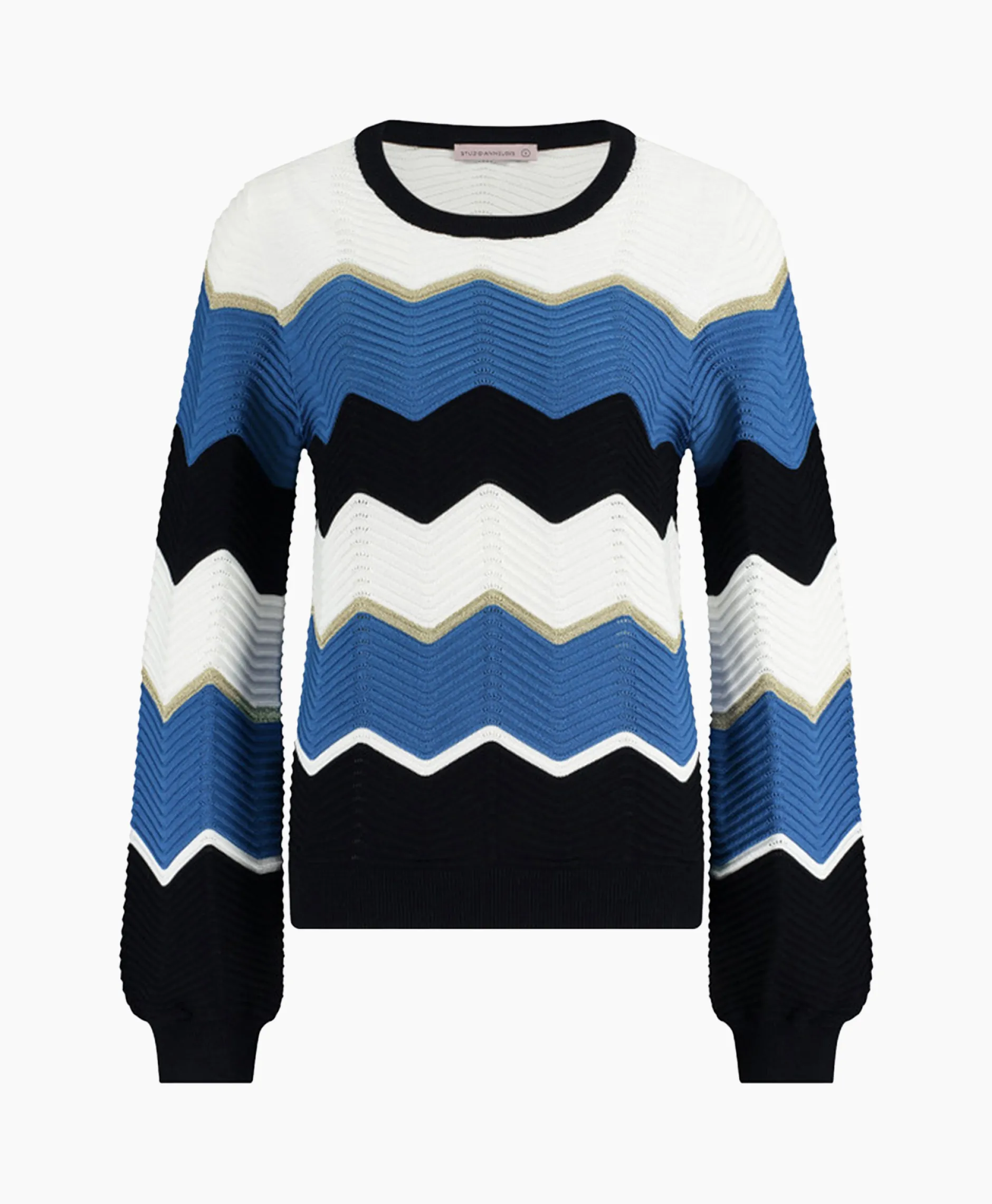 Dames Studio Anneloes Truien*Pullover Isa Zigzag Ajour Ecru