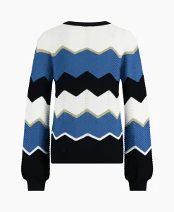 Dames Studio Anneloes Truien*Pullover Isa Zigzag Ajour Ecru