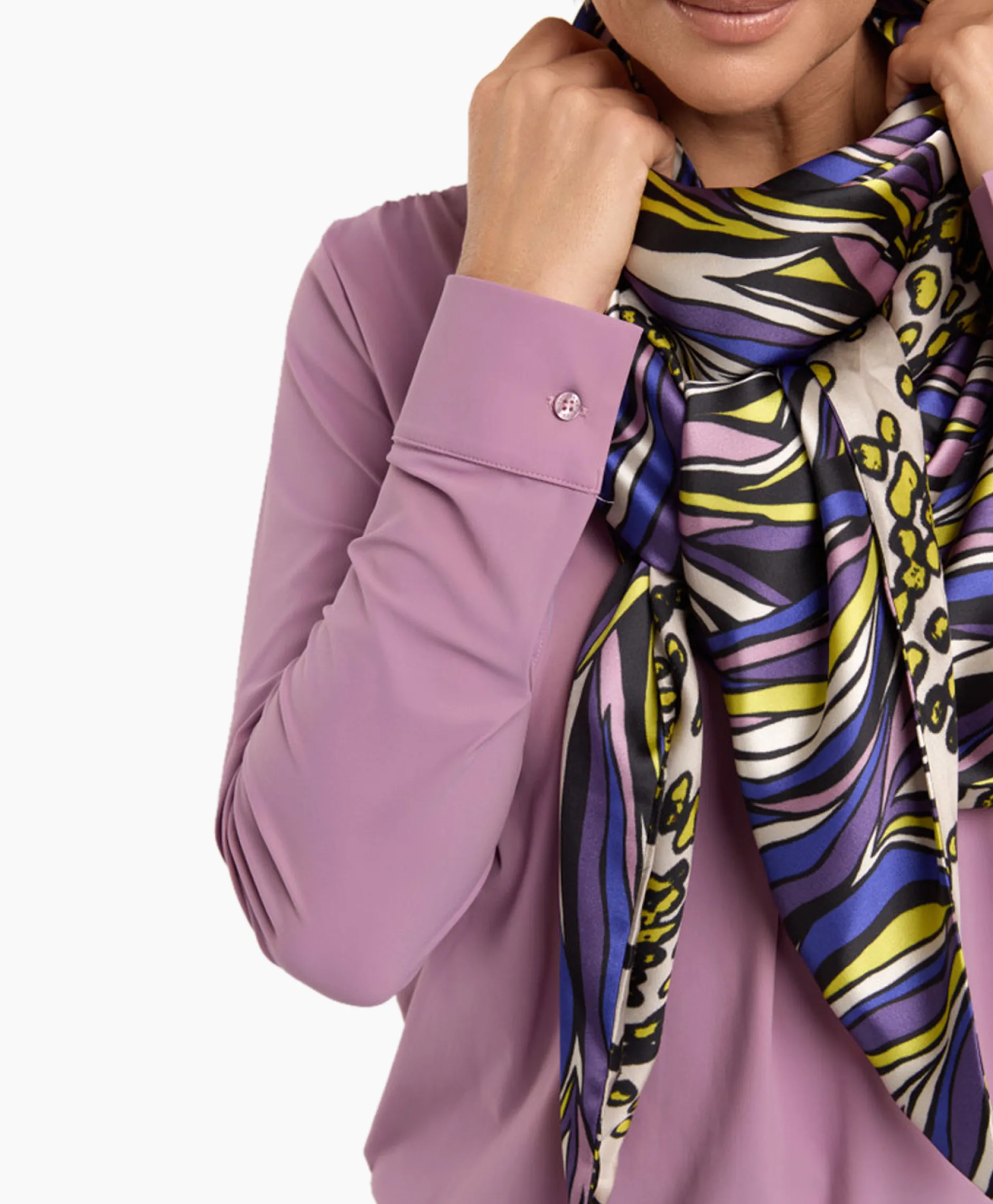 Dames Studio Anneloes Sjaals*Sneaker Bodil Satin Scarf Groen